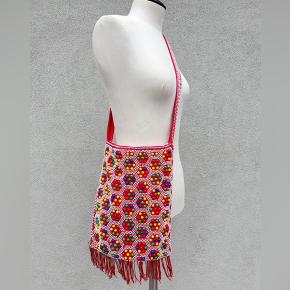 Vintage purse beaded from the 70s with is little coin purse - Picture 1 of 7